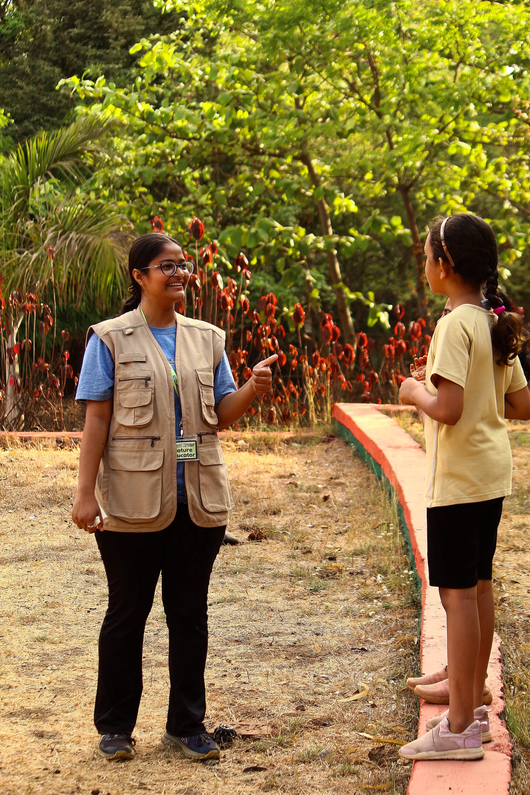 Children in proper gear participating in an outdoor nature workshop with BNHS
